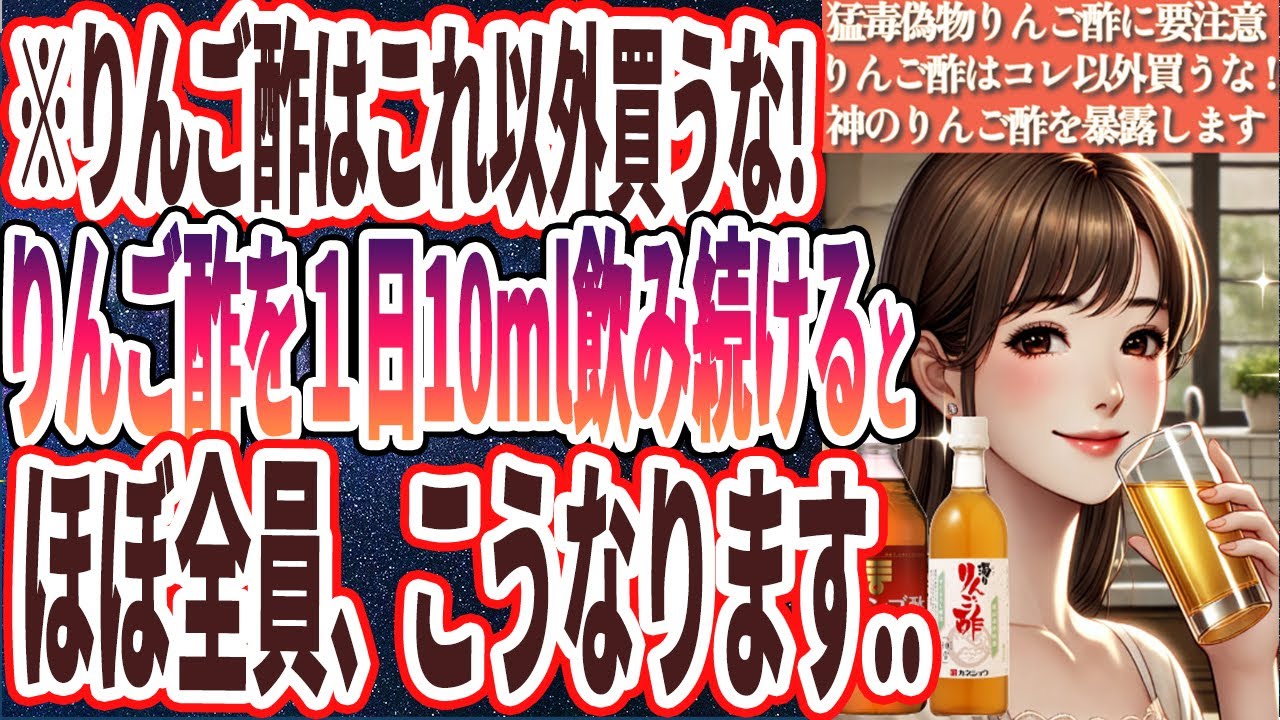 【りんご酢はコレ以外買うな】「市販のあの猛毒りんご酢だけは、死んでも買ってはいけない...」を世界一わかりやすく要約してみた【本要約】