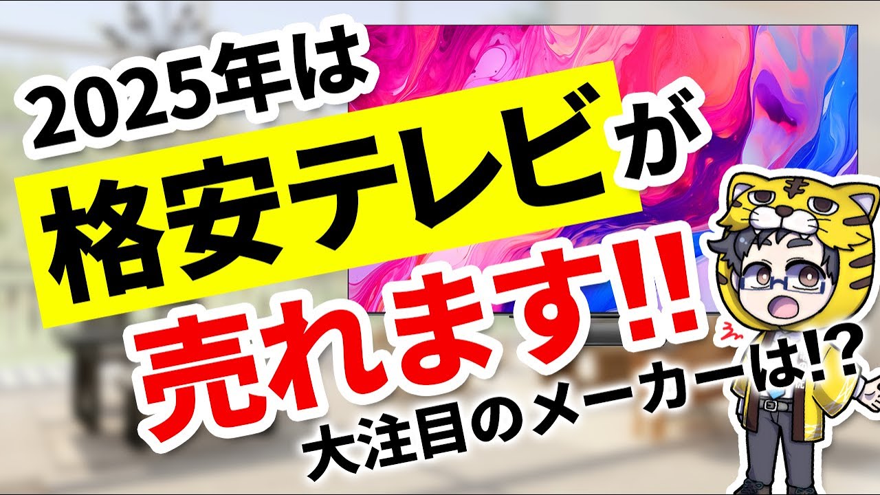 2025年は格安テレビの普及間違いなし！そしてテレビに変わる映像機器が売れそう？