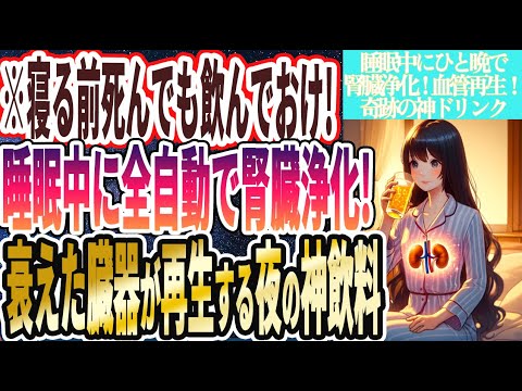【寝る前死んでも１杯飲め】「寝ている間に自動で衰えた血管と腎臓を浄化し、ひと晩で衰えた臓器が再生する夜の神飲料」を世界一わかりやすく要約してみた【本要約】