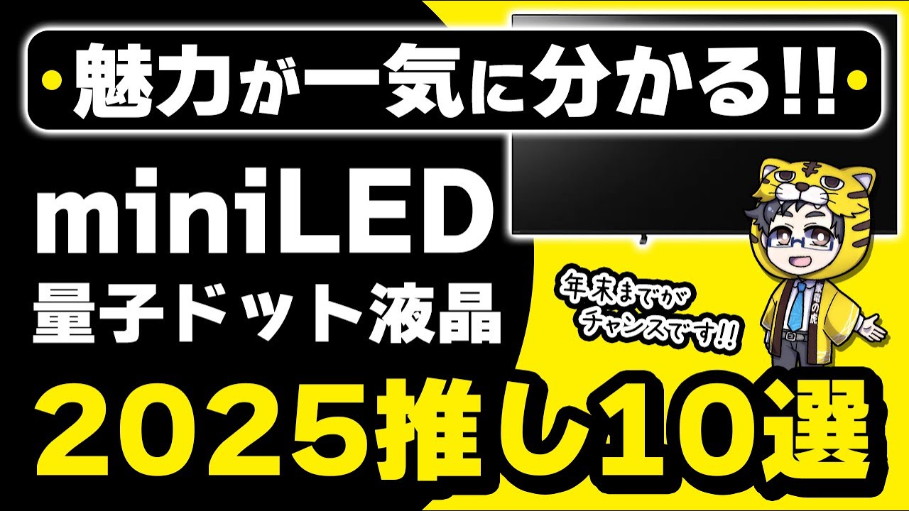 前振りなし！冬までに買うべき量子ドットminiLED液晶テレビおすすめ10選！