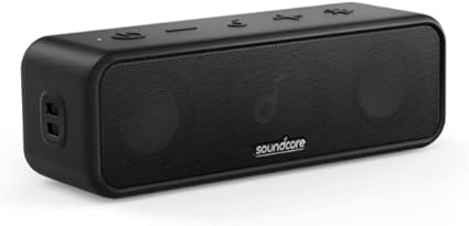 Anker Soundcore 3 Bluetooth スピーカー/ IPX7 防水/チタニウムドライバー/デュアルパッシブラジエーター/BassUpテクノロジー/アプリ対応/イコライザー設定/USB-C接続/ 24時間連続再生/ PartyCast機能/お風呂で使用可能/プレゼントやギフトに最適/ブラック
