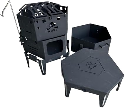 [WAKU] TAKIBI ZEN 焚火台 バーベキューコンロ キャンプ用グリル 焚き火 キャンプ アウトドア 五徳 火消し機能