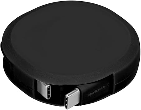 オウルテック 片引き 充電ケーブル 巻取り式 USB Type-C to Cケーブル 90cm PD60W 急速充電 データ通信 480Mbps 温度センサー搭載 katamaki 巻き取り Type-Cケーブル iPhone 15/15 Plus/15 Pro/15 ProMax/スマートフォン/タブレット対応【WEB限定パッケージ】ブラック OEC-CBKRPCC90-BK