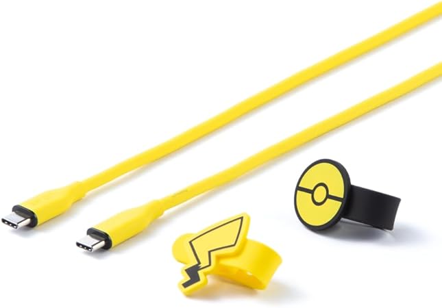 Anker タイプCケーブル ピカチュウモデル Anker絡まないケーブル 100W 結束バンド付き USB PD対応 シリコン素材採用 iPhone 16 / 15 Galaxy iPad Pro MacBook Pro/Air 各種対応 (1.8m) イエロー