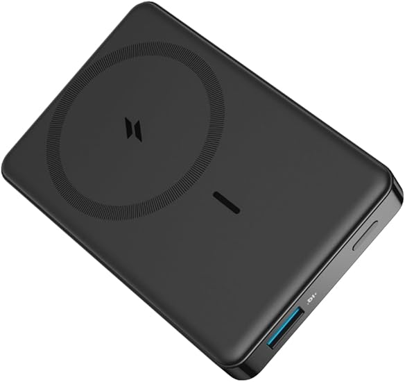 Anker 334 MagGo Battery (PowerCore 10000) (マグネット式ワイヤレス充電対応 10000mAh コンパクト モバイルバッテリー)【マグネット式/ワイヤレス出力 (7.5W) / USB-Cポート入出力/PSE技術基準適合】MagSafe対応iPhoneシリーズ専用 (ブラック)