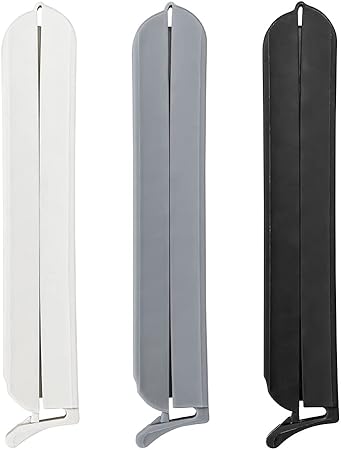 アンドエヌイー(&NE) フードバッグクリップ L nikii ホワイト グレー ブラック 3個セット 幅2cm×奥行き9cm×高さ1.1cm 袋止め 大 使い分け 食品 保存 抗菌 冷凍 耐熱 耐冷 密閉 錆びない 強力 NDM-271L