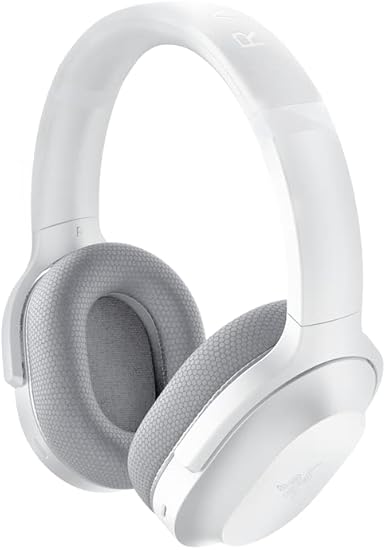 Razer レイザー Barracuda Mercury White ワイヤレスゲーミングヘッドセット THX 7.1ch チタン50mmドライバー 無指向性 クリアな集音のビームフォーミングノイズキャンセリングマイク 40時間 2.4GHz/Bluetooth USB-Cドングルで素早く切替え バラクーダ マーキュリーホワイト 【日本正規代理店保証品】