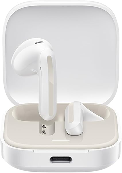 シャオミ(Xiaomi) ワイヤレスイヤホン Redmi Buds 6 Active AI 通話時ノイズリダクション Bluetooth 5.3 低遅延 重低音 Google Fast Pair対応 急速充電 USB Type-C 小型軽量 ホワイト