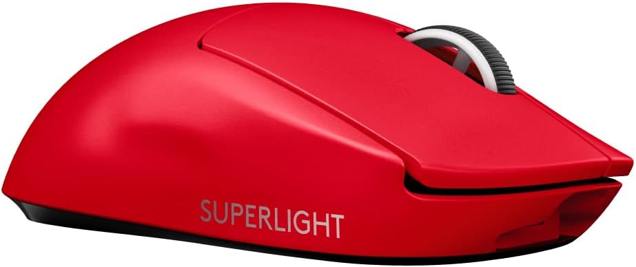 Logicool G PRO X SUPERLIGHT ワイヤレス ゲーミングマウス G-PPD-003WL-RD 軽量 63g未満 LIGHTSPEED HERO 25Kセンサー POWERPLAY 無線 充電 対応 ゲーミング マウス レッド 赤 PC windows 国内正規品