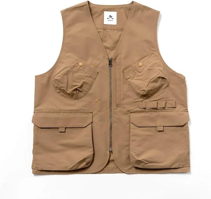 [WAKU] 人類の記録を残すためのベストショットベスト 多機能 キャンプ フィッシング 多ポケット 釣り 作業用