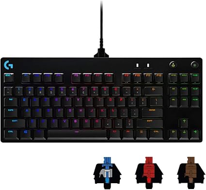 Logicool G ロジクール G PRO X ゲーミングキーボード テンキーレス 有線 GXスイッチ クリッキー 日本語配列 LIGHTSYNC RGB 着脱式ケーブル G-PKB-002 国内正規品 【 ファイナルファンタジーXIV 推奨周辺機器 】