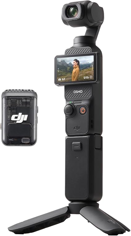 DJI vlogカメラ Osmo Pocket 3 クリエイターコンボ 1インチCMOS 4K 120fps 動画対応 3軸スタビライザー ジンバル アクションカメラ デジカメ 顔 被写体トラッキング 高速フォーカス マイク同梱