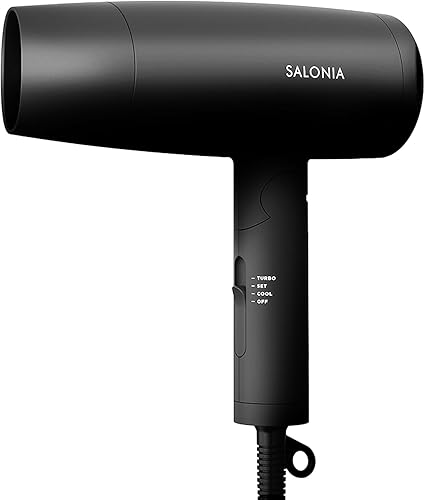 SALONIA サロニア スピーディーイオン ドライヤー 大風量 速乾 軽量 マイナスイオン ヘアドライヤー SL-013BK ブラック