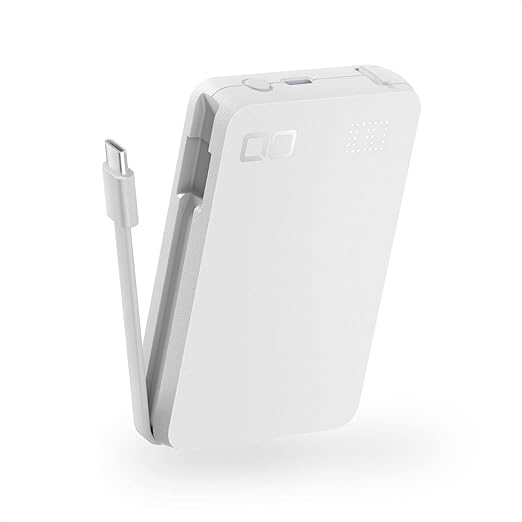 CIO モバイルバッテリー ケーブル内蔵 [薄さ 18mm] タイプC 30W 10000mAh 軽量 小型 薄型 iPhone 15 / 16 / Android/Macbook/ノートPC/iPad用 USB Type-C 急速充電 SMARTCOBY Pro SLIM Cable 35W (ホワイト)