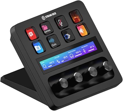【Amazon.co.jp限定】Elgato Stream Deck +, オーディオミキサー, コンテンツクリエイターのためのライブ制作とスタジオコントローラー, ストリーミング, 配信, ゲーミング, カスタム可能なタッチストリップとダイヤルおよびLCDキー搭載, Mac/PC対応