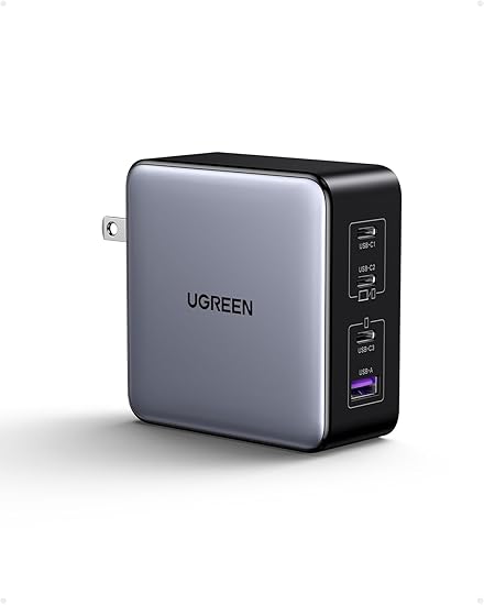 UGREEN NexodeX 充電器 合計160W高出力 単ポート140W PD3.1対応 USB-C*3とUSB-A*1 PD急速充電器 新生代GaNInfinity™チップ 独自Airpyra技術 QC4+対応 ノートPC iPad iPhone16/15 Galaxy S24 Pixel8 Xperia5以降対応 Galaxy超急速充電45W対応 PSE技術基準適合 X762