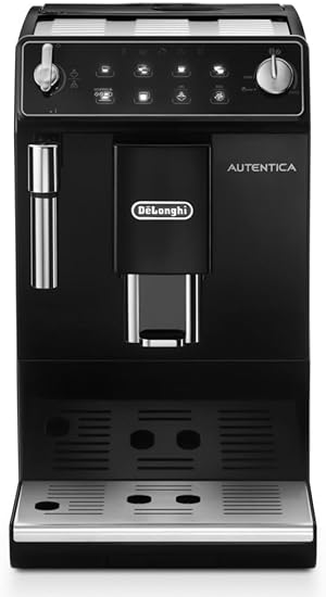【Amazon.co.jp限定】De'Longhi (デロンギ) 全自動コーヒーマシン オーテンティカ ETAM29510B コーヒーメーカー エスプレッソマシン アイスコーヒー 全4メニュー スリムモデル カフェジャポーネ搭載 ドッピオ+機能 手動ミルクフロッサー [ブラック] デロンギファミリー登録で3年保証