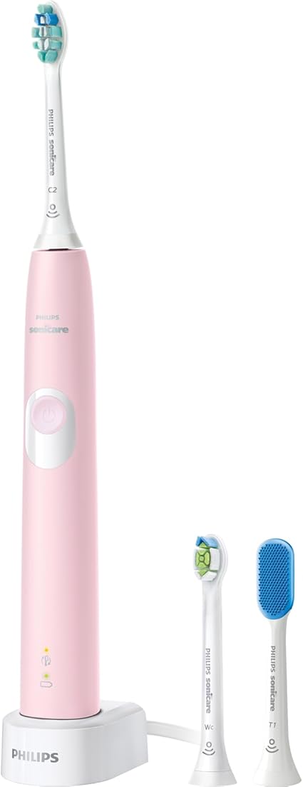 フィリップス 電動歯ブラシ ソニッケアー プロテクトクリーン (ホワイトプラスコンパクト/クリーンプラス/舌磨き付き) HX6806/71 パステルピンク