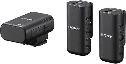 SONY(ソニー) カメラ用マイク ワイヤレスマイクロホン(マイクロホン×2+レシーバ+充電ケース) 屋内外のVlog・ライブストリーミング・映像付きインタビュー・音声録音・ポッドキャスト ウインドスクリーン付属 ECM-W3
