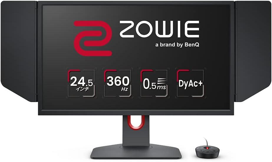 ベンキュージャパン BenQ ZOWIE XL2566K ゲーミングモニター(24.5インチ/フルHD/TN/360Hz/0.5ms/DyAc+/Black eQualizer/VESA Standard Adaptive-Sync/小さめ台座/高さ・角度調整/S.Switch)