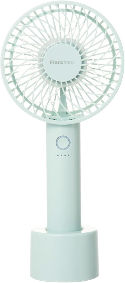 【2025年モデル】 Francfranc フランフラン フレ ハンディファン ミント 携帯扇風機 5段階風量調整 充電池 USB充電 Type-C 対応