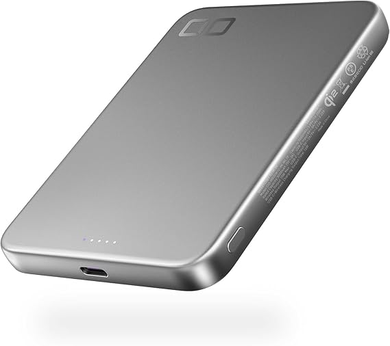 CIO Qi2 MagSafe対応 モバイルバッテリー 超薄型 [薄さ8.7mm] マグネット ワイヤレス充電 軽量 小型 タイプC PD 20W 5000mAh iPhone 16 / 15 / 14 / 13 / 12 シリーズに対応 急速充電 SMARTCOBY SLIM 5K