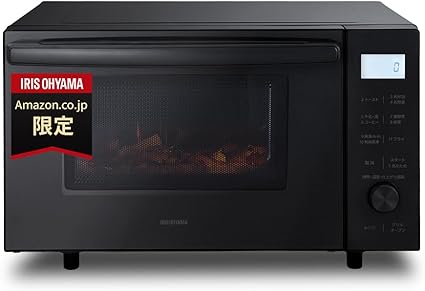 アイリスオーヤマ オーブンレンジ 18L フラットテーブル ヘルツフリー 全国対応 レンジ~600W オーブン~200℃ 自動メニュー11種 トースト 1年メーカー保証 アッシュ AMO-F1811-B 【Amazon.co.jp限定】