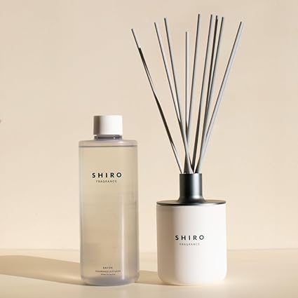 SHIRO サボン フレグランスディフューザーキット(容器+詰め替え用リキッド+スティック 3点セット) 300mL 3ヶ月目安 ルームフレグランス