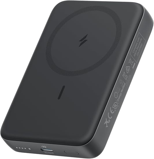Anker Zolo Power Bank (10000mAh, 30W, MagGo) (マグネット式ワイヤレス充電対応 10000mAh コンパクト モバイルバッテリー)【マグネット式/ワイヤレス出力(7.5W)/ USB-Cポート30W出力/ USB-Cポート20W入力 / PSE技術基準適合】MagSafe対応iPhoneシリーズ専用 (ブラック)