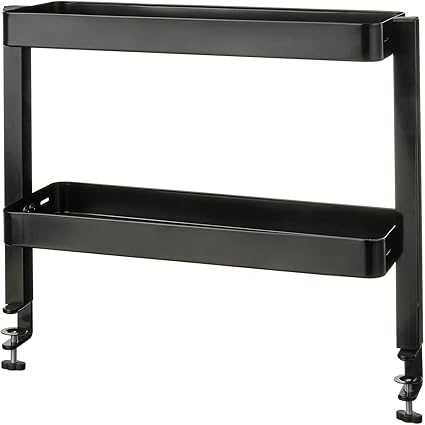 VATTENKAR ヴァッテンカールデスクトップシェルフ, ブラック, 49x15 cm（605.415.71/60541571）