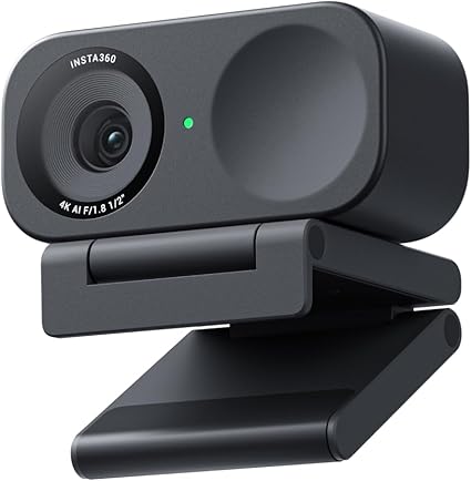 Insta360 Link 2C 通常版 グラフィックブラック - PC/Mac 用 4K ウェブカメラ、1/2 インチセンサー、自動フレーミング、HDR、AI ノイズキャンセリング マイク、配信やビデオ通話、ゲーム配信に役立つジェスチャー操作、Zoom、Teams、Twitch などで使用可能