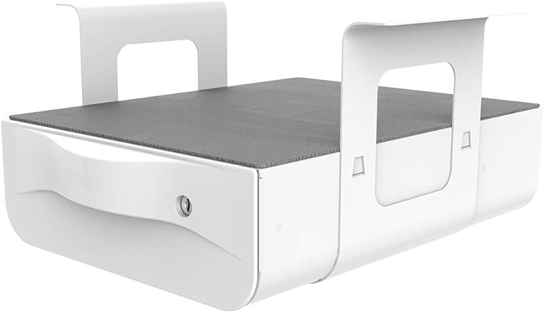 flexispot 引き出し 後付け 取り付け 卓下式 収納ケース トレイ 鍵付き 文房具 小物入れ S01W(白)