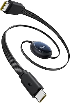 Baseus Nomos 巻き取り式 USB-C ケーブル 充電ケーブル 急速充電 100W 5A PD対応 絡まない コンパクト iPhone16/15 Galaxy iPad Pro MacBook Pro 対応 Free2Draw 最大長さ1.5m コズミックブラック