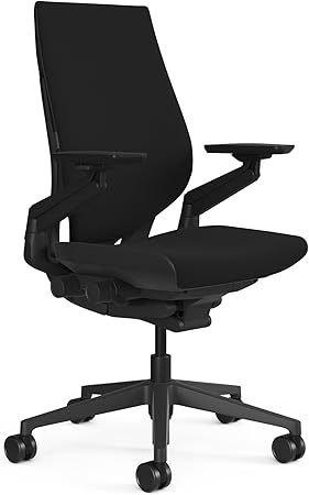 スチールケース(Steelcase) Gesture ジェスチャー オフィス/ゲーミングチェア Licorice 5S26 Black アームの自由度が高い 88D×88W×112Hcm 【日本正規輸入品】442A40- BLK/BLK-5S26-5S26-4DARM-LUM-CC