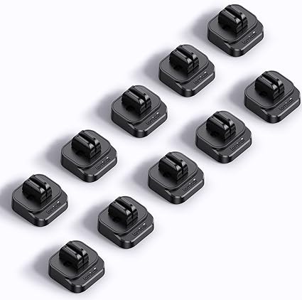 【10個セット】 バネ式 ケーブルホルダー Lamicall 固定 ケーブルクリップ : 垂直面にも USB 貼り付け 強力 両面テープ 粘着 配線 収納 まとめ 卓上 デスク 机 壁 コード クリップ ケーブル ホルダー すっきり ほるだー USB-C type-c マウスライン キーボードライン 電源コード 充電ケーブル lanケーブル オーディオライン などに対応