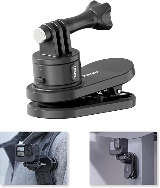 Ulanzi Go-Quick II クイックリリース Gopro用 クリップマウント POV撮影 GoPro用アクセサリー マグネットリュックマウントアダプター 磁気アダプター ユニバーサル バックパックマウント 簡単取付 アクションカメラ対応 hero 13/12/11/10/9/8/7用 Insta 360/DJI などに対応