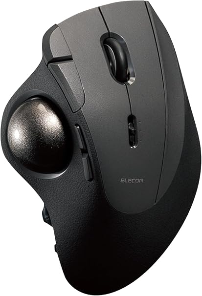 Elecom M-IPT10MRSABK DPI12000 DPI12000 Trackball Mouse IST PRO Multi-Connection Bluetooth Wireless 2.4GHz Wired Bearing Support 10 Buttons Tilt Wheel Black