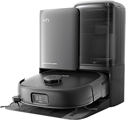 Anker Eufy (ユーフィ) Robot Vacuum Omni E25 (ロボット掃除機)【ローラーモップ/全自動クリーニングステーション/自動ゴミ収集/モップ洗浄・乾燥 / 20000Pa 吸引力/モップリフト/洗剤投入/水拭き/マッピング/AIカメラ 障害物回避/毛がらみ除去/伸縮サイドブラシ/アプリ操作】