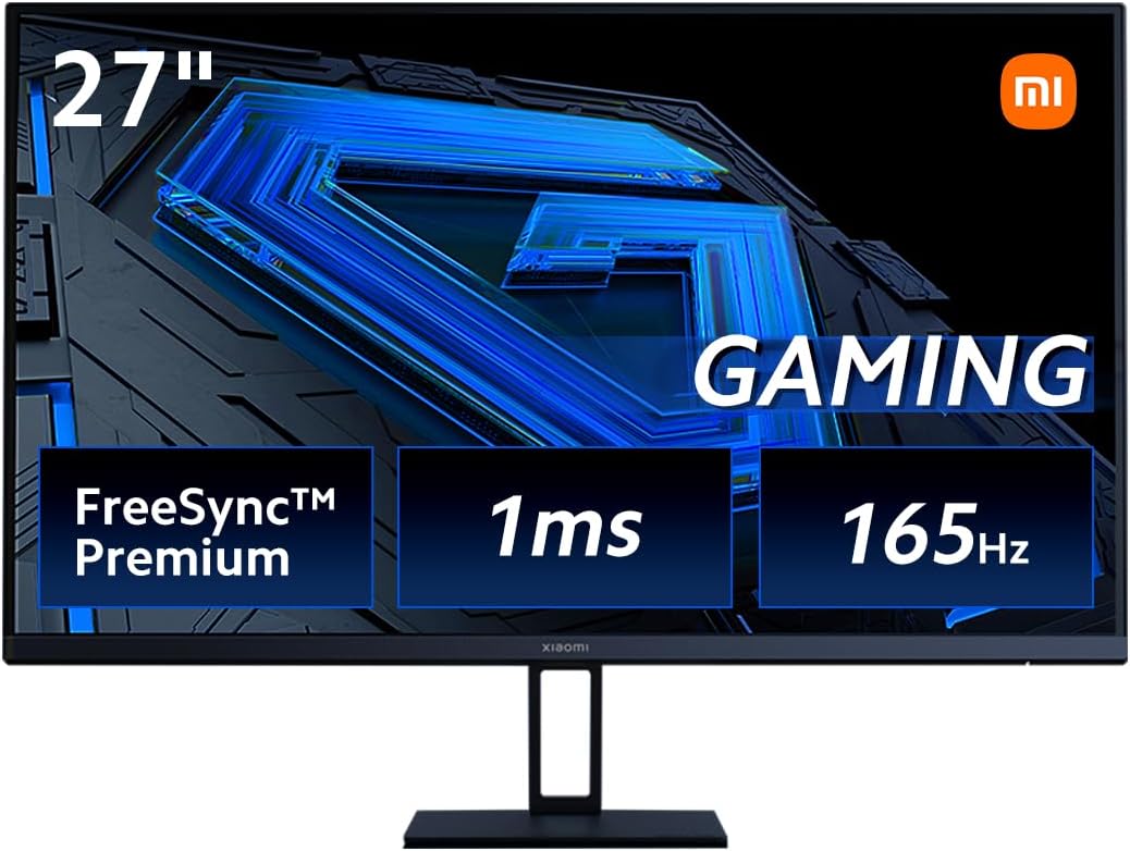 Xiaomi ゲーミングモニター G27i モニター ディスプレイ 27インチ 165Hz 1ms FreeSync Premium/Fast IPS/DisplayPort 角度調節 ブルーライト VESAマウント対応