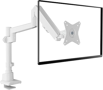 グリーンハウス モニターアーム ガス圧式 17-32インチ対応 耐荷重1-9kg 3年保証 4軸 ホワイト GH-AMDP1-WH