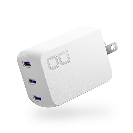 CIO NovaPort TRIOⅡ 65W 急速充電器 PD [世界最小級 CIO独自技術 NovaIntelligence NovaEngine搭載] 3ポート USB-C×3 ACアダプター コンセント 軽量 iPhone 15 / 16 Android Galaxy Macbook iPad ノートPC (ホワイト)