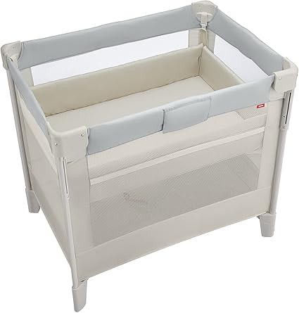 Aprica(アップリカ) ベビーベッド ココネルエアー AB 0か月から2歳頃まで ミニ コンパクト 折りたたみ ベビーサークル (ホワイトグレー) 2156263