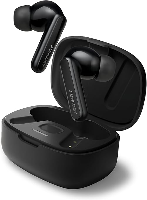 FUNLOGY Earbuds (イヤホン/完全ワイヤレスイヤホン) 【VGP2025 SUMMER受賞/アクティブノイズキャンセリング/カナル型/マルチポイント接続/ワイヤレス充電 / 最大60時間再生 / 日本ブランド】 (ブラック)