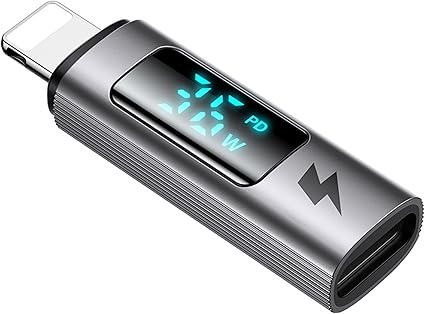 Mcdodo USB-C to ライトニング 変換アダプタ PD 36W急速充電 出力スクリーン表示 スマートチップ搭載 高速データ転送(ノートPC間のみ対応) USB-C i-Phone 変換コネクタ アルミ合金シェル Type-C ライトニング 変換アダプタ タイプCからiOS変換コネクタ i-Phone 14/13/12/11/XS/XR/SE/8・i-Padなどi-OS機器対応 ブラック