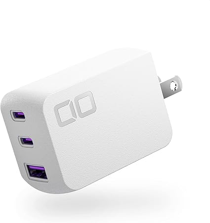 CIO NovaPort TRIOⅡ 65W USB-C ×2+A 急速充電器 [世界最小級 NovaIntelligence NovaEngine搭載] ACアダプター 3ポート 2C1A USB type-C×2 + type-A ノートPC 充電器 コンセント PD iPhone 15 / 16 Android Galaxy Macbook iPad向け (ホワイト)