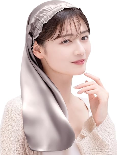 [COCOSILK] シルク ナイトキャップ ロングヘア用 シルクキャップ 筒型 ナイトキャップ ロング 髪 シルク100% 筒 ロングヘア 筒状 ヘアキャップ