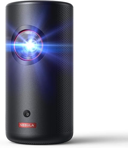 Anker Nebula Capsule 3 Laser（レーザー 小型 Google TV搭載 モバイル プロジェクター）【家庭用 フルHD Netflix対応 300ANSI ルーメン 大画面 天井投影 自動台形補正 オートフォーカス 8W スピーカー バッテリー内蔵 ホームシアター ホームプロジェクター 持ち運び 1080P アンカー ネビュラ カプセル3 レーザー】