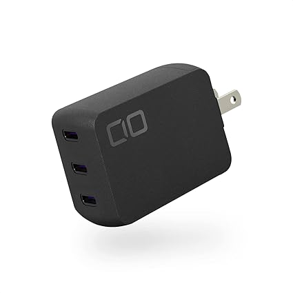 CIO NovaPort TRIO 65W3C PD充電器 [CIO独自技術 NovaIntelligence搭載] 小型 3ポート USB-C 急速充電 ACアダプター コンセント 軽量 タイプC GaN iPhone15 / 16 Pro Max Android Macbook iPad ブラック