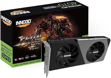 Inno 3D RTX 4070 TI Super Twin X2 16GB GeForce RTX 4070 Ti 16GB GDDR6X グラフィックスカード。
