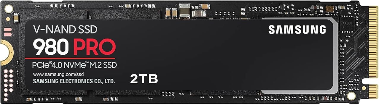 Samsung 980 PRO 2TB PCIe Gen 4.0 x4 (Maximum Transfer Rate 7,000MB/s) NVMe M.2 (2280) Internal SSD MZ-V8P2T0B/EC